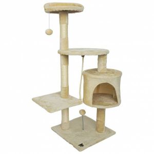 SPOCADO "Athletic" Arbre à chat pour chat 112 x 40 x 40 cm beige