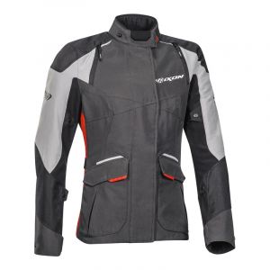 Ixon Veste textile femme Balder lady noir/gris/rouge- S