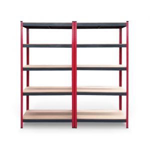 Image de Pack 2 Étagères Métalliques Catter House Rack Cargo Advance 90 - 90x40x180 cm en Acier Galvanisé et mdf avec Tablettes Réglables