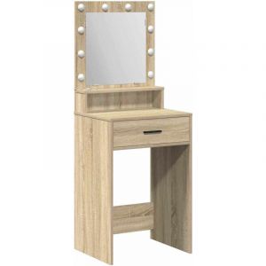VidaXL Coiffeuse Ch&ecirc;ne sonoma 50 x 41 x 135 cm Bois d'ing&eacute;nierie