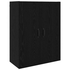 VidaXL Armoire murale en bois ding&eacute;nierie - Ch&ecirc;ne Noir - 695x34x90 cm - Grand espace de stockage