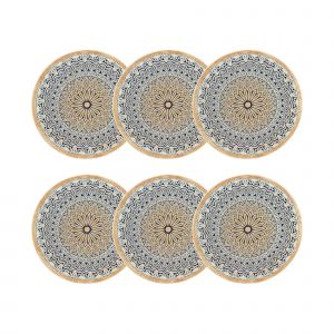 Novastyl Lot 6 assiettes desserts byzance 20cm en porcelaine