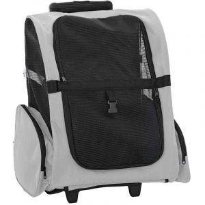 VidaXL Chariot pour animaux de compagnie 3 en 1 Gris 48 x 32 x 57 cm Tissu Oxford