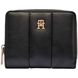 Tommy Hilfiger TH Icon Med ZA AW0AW17746 Portefeuille matelass&eacute; zipp&eacute; pour Femme Noir Taille Unique, Noir (Noir), One Size