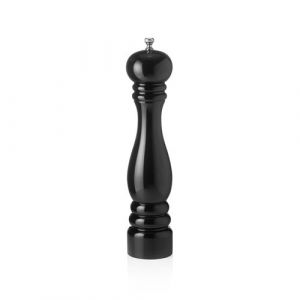 Moulin à poivre avec broyeur en céramique Noir brillant 30 cm