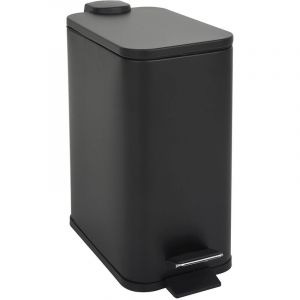Svita - ST5 Poubelle à pédale 5l incl. seau intérieur Softclose rectangulaire noir