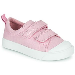 Clarks Gar&ccedil;on Unisex Kinder City Bright T Sneakers Basses, Pink Canvas, 20 EU
