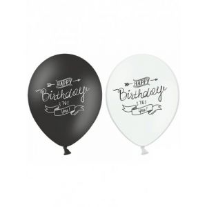 Image de 6 ballons Happy Birthday (30 cm)