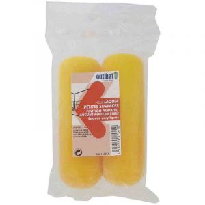 Outibat Manchon pour rouleau laqueur acrylique - Largeur 100 mm - Vendu par 2 - Noir