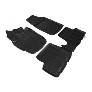 Tapis de sol en caoutchouc - Exclusive - Dacia Duster 2014-2017 - 4 pi&egrave;ces - R&eacute;sistant &agrave; leau - Sur mesure