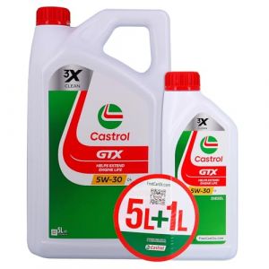 Castrol GTX 5W-30 C4, Huile Moteur, 5+1L