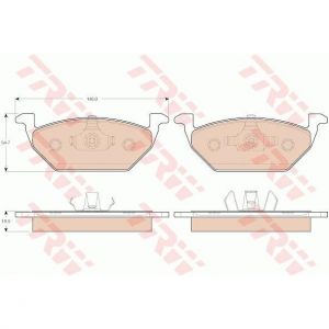Trw Jeu de 4 plaquettes de frein à disque VOLKSWAGEN GOLF, AUDI A1, SEAT IBIZA, SKODA CITIGO, VOLKSWAGEN FOX (161GDB1984)
