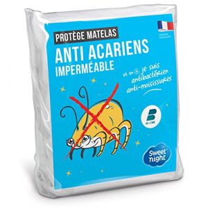 Sweet Night Sweetnight - Prot&egrave;ge Matelas 90x200 cm | Al&egrave;se Imperm&eacute;able et Anti Acariens | Molleton 100% Coton | Silencieux et Respirant