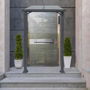 Auvent porte d'entr&eacute;e cubis s - 150 x 150 cm Anthracite Taille s - Home Deluxe