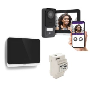 Image de Philips Visiophone filaire et connecté 3K WelcomeEye Connect 3 avec écran supplémentaire et transformateur
