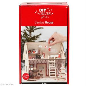 Creotime Kit maquette Noël décorative - Maison de Saint-Nicolas - 18 x 27 x 25 cm