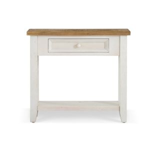 Décoration d'Autrefois Console 1 Tiroir Bois Blanc 90x35x80cm