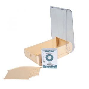 Exacompta Réf. 5346123D - 1 Learning box BUNNYBOX A7 - dimensions 25x13,2x8,5 cm - couleur corail/cristal - capacité jusqu'à 900 cartes au format A7