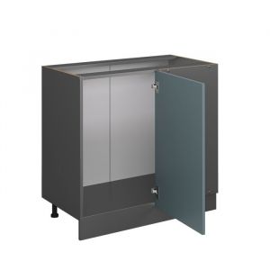 Meuble d'angle R-Line, Bleu-gris, 86 cm sans plan de travail Vicco