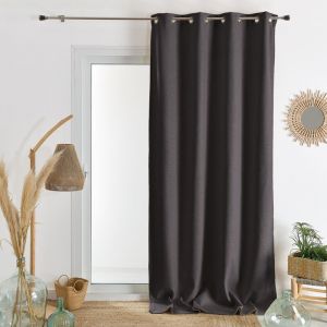 Home maison HomeMaison.com Rideau D'ameublement &ndash; Rideau Uni &ndash; Rideau Flanelle &ndash; Rideau Charbon - Rideau 140X260