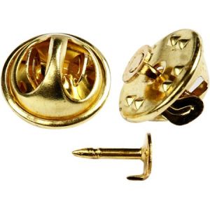Creotime Boutons Pin's en métal - Doré - 11,5 mm - 25 pcs