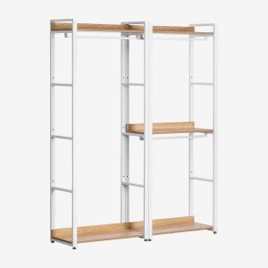 Armoire Modulaire Ouverte 2 Pièces avec Coffre en Acier et Bois Ariaster SKLUM NATUREL