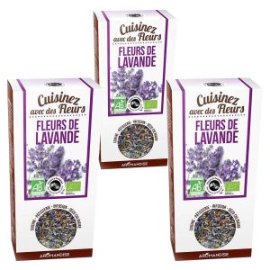 Aromandise Fleurs comestibles bio - Fleurs de Lavande 120 g