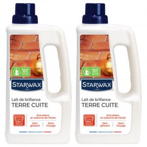 Starwax Lot de 2 Laits de brillance pour tomettes et terres cuites 1L
