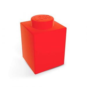 Lego Veilleuse enfant lampe en silicone portable Block rouge