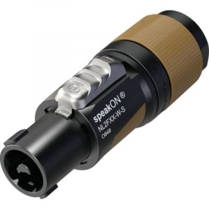 Neutrik NL2FXX-W-S Fiche haut-parleur mâle, droit Nombre de pôles: 2 noir-marron 1 pc(s)