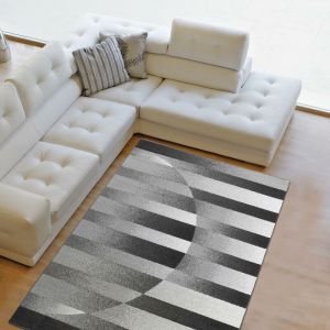 Unamourdetapis UN AMOUR DE TAPIS DIAPO 160x225 cm Tapis Moderne Tapis Salon Tapis Rectangulaire Tapis Gris