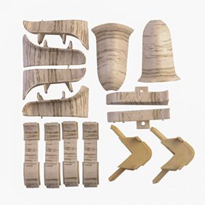Nordlinger Pro Kit de finition plinthes - WOOD 2 - Kit comprend 2 embouts droits - 4 angles rentrants - 4 jonctions droites
