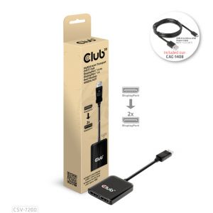 Club 3D Multi Stream Transport (MST) Hub DisplayPort 1.4 vers DisplayPort Dual Monitor 4K60Hz