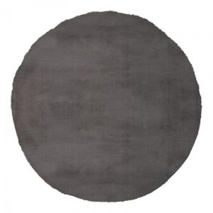 Deladeco Tapis rond extra doux polyester uni Serena &Oslash; 80