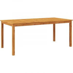 VidaXL Table à Manger de Jardin, Table de Repas, Meuble d’Extérieur, Table à Dîner de Terrasse Patio, Moderne, Bois Massif d'Acacia