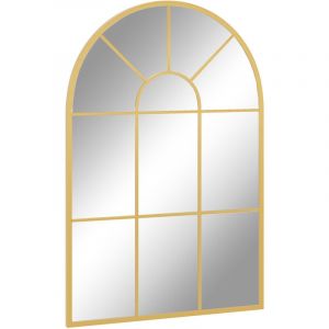 MH Miroir mural style verrière loggia doré