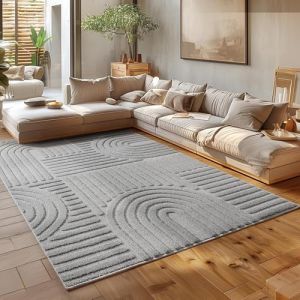 Tapis à relief gris 120x170cm