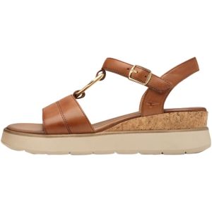 Tamaris Femme Comfort Damen Keilsandale Sandale cale, Cognac, 37 EU