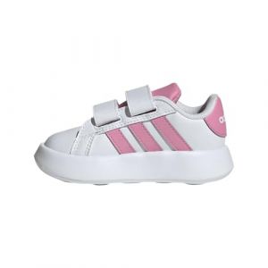 Adidas Chaussures Grand Court Hook and Loop blanc pur rose bébé - 24