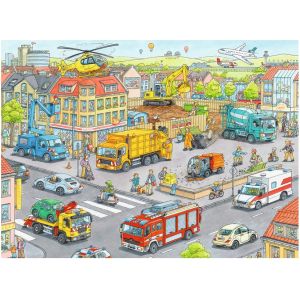 Image de Ravensburger Véhicules de la ville - Puzzle 100 pièces