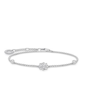 Thomas Sabo Bracelet trèfle vec pierres argent Argent sterling 925 Gris