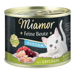 Paquet économique Miamor Proies fines 24 x 185 g - Kitten volailles
