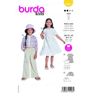 Burda Patron 9225 - Robe a jupe dégradée pour enfants -
