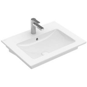 Villeroy & Boch Venticello Lavabo avec 1 trou pour robinetterie 65x50cm (3 trous possibles) avec trop plein blanc 41246501