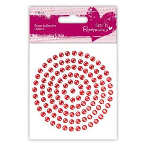 Docrafts Strass autocollants - Rouge - 117 pcs