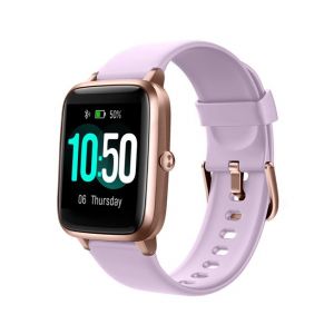 Willful Montre Connectée Homme Femme Smartwatch Cardiofrequencemètre GPS Partagé 9 Modes Sport pour iOS Android Violet