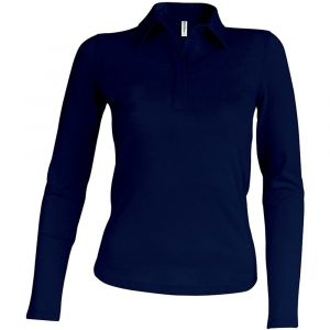 Kariban Polo à Manches Longues Pour Femme M bleu marine