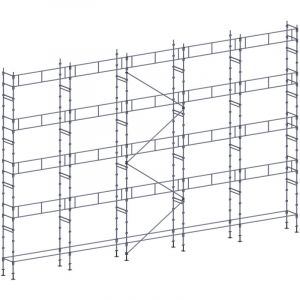 Echafaudage façadier 160 m² garde-corps