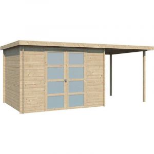 Gardenas Alpholz - Chalet en bois 6,44 m² Umea Chalet avec extension 5,26 m²