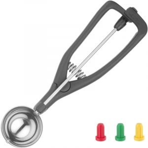 Image de Hendi Cuill&egrave;re &agrave; glace pour gauchers, avec d&eacute;clencheur, broches color&eacute;es, poign&eacute;e ergonomique, cuill&egrave;re &agrave; glace, cuill&egrave;re &agrave; cr&egrave;me glac&eacute;e, boule de cr&egrave;me glac&eacute;e, 1/36, &Oslash; 46 mm, acier inoxydable,